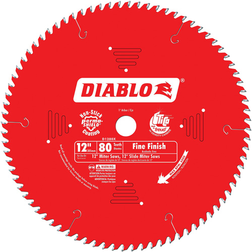Diablo D1280X Lames de scie pour entrepreneur - Lames de scie finition fine, 12", 80 dents, Pour Bois