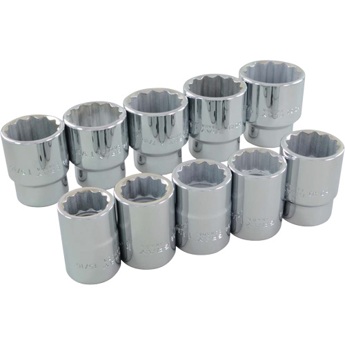 Gray Tools 45110 Jeu de douilles SAE, 10 Mcx, Prise de 3/4"