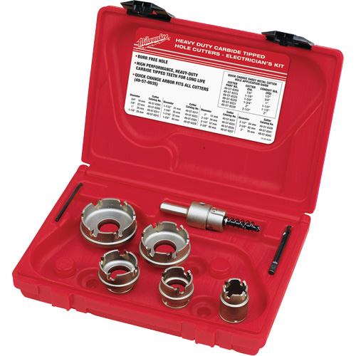 Milwaukee 49-22-8300 Sheet Metal Carbide Cutter Electrician's Kit, 5 Pieces
