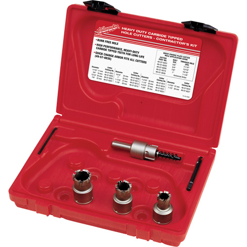 Milwaukee 49-22-8200 Sheet Metal Carbide Cutter Electrician's Kit, 5 Pieces
