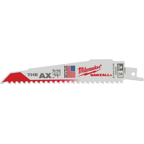 Milwaukee 48-01-7021 Ax Sawzall&reg; Reciprocating Blade, Bi-Metal, 5 TPI, 6" L x 1" W