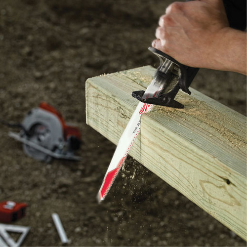Milwaukee 48-00-8027 Lame de scie alternative Ax Sawzall, Bim&eacute;tal, 5 Dents par pouce, 12" lo x 1" la
