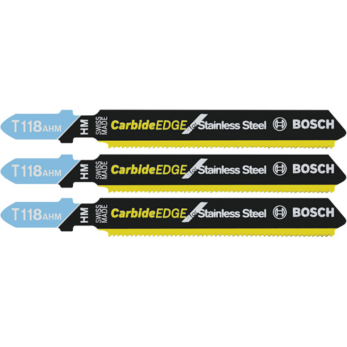 Bosch T118AHM3 Jig Saw Blades Expert for All Purpose, Carbide, T-Shank, 3-1/4" L