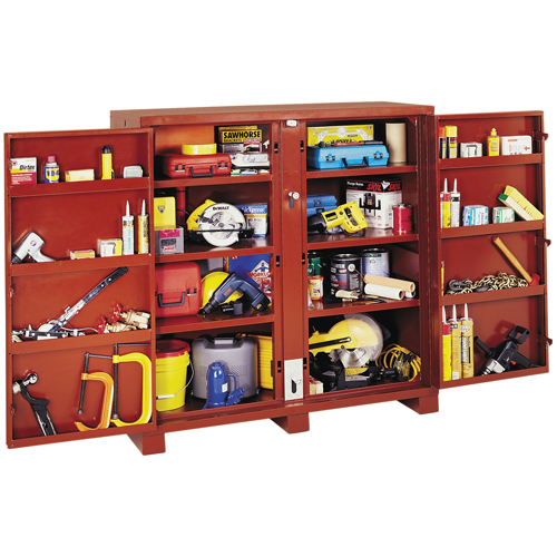 Jobox By Crescent 1-694990 Jobsite Shelf Cabinet, Steel, 47.5 Cubic Feet, Red