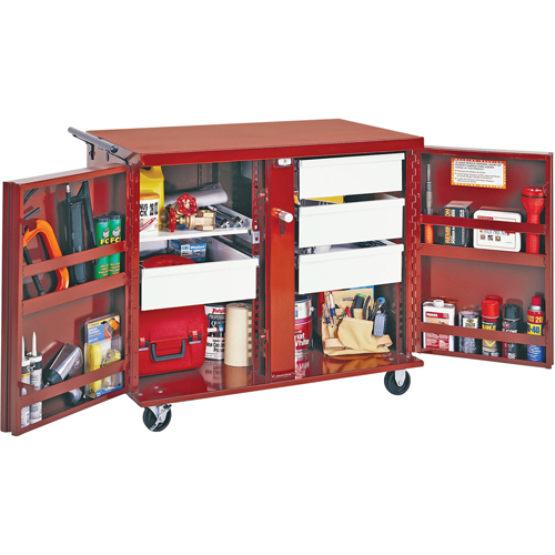 Jobox By Crescent 676996 &eacute;tabli roulant, 43-7/8" la x 40-1/2" h x 26-7/8" p, Capacit&eacute; de 21,7 pi³