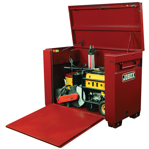 Jobox By Crescent 1-657990 Coffre grande capacit&eacute; avec panneau frontal ouvrant, 60" x 31" x 45", Acier, Rouge