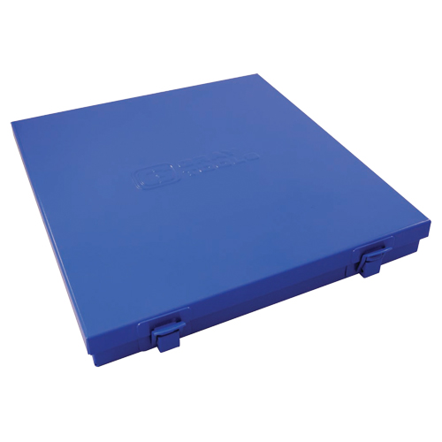 Gray Tools 93001 Boîte en m&eacute;tal mince, 10-1/2" P x 9-1/4" la x 1-1/4" h, Bleu