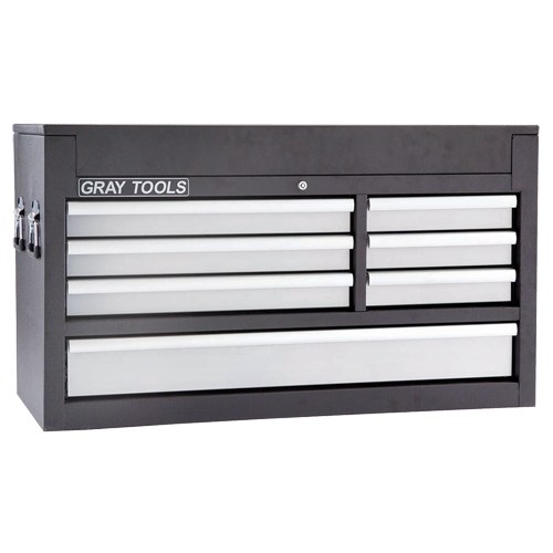 Gray Tools 99107SB Top Chest - 7 Drawers, 41-1/2" W, 7 Drawers, Black