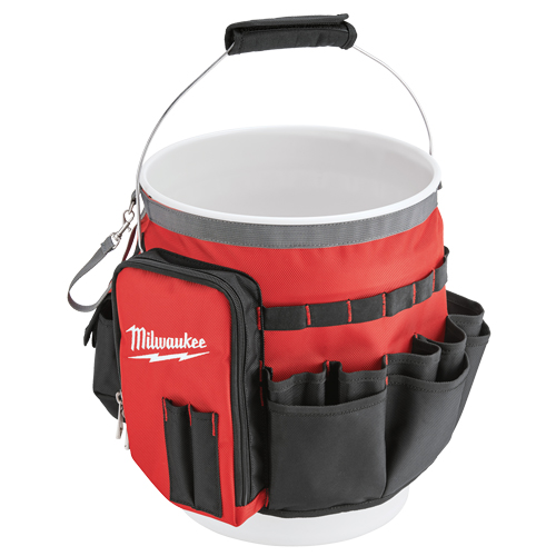Milwaukee 48-22-8175 Sac organiseur pour seau, 10" lo x 10" la x 13-1/2" h, Nylon, Rouge