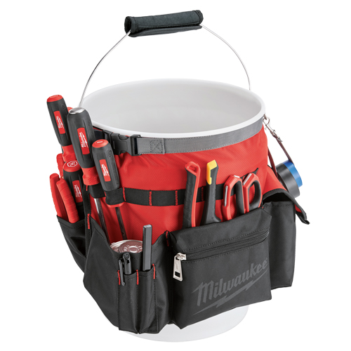 Milwaukee 48-22-8175 Sac organiseur pour seau, 10" lo x 10" la x 13-1/2" h, Nylon, Rouge
