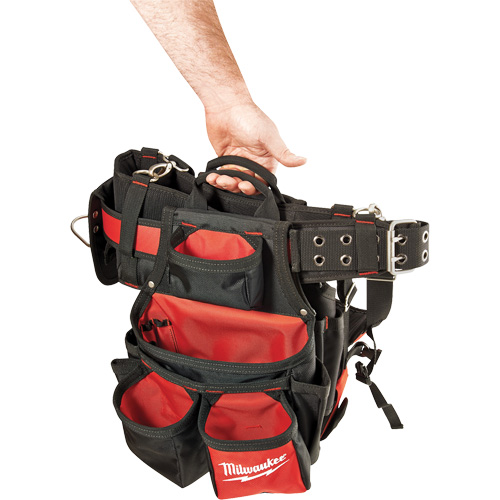 Milwaukee 48-22-8120 Ceinture de travail a/m&eacute;canisme de suspension pour entrepreneur, Nylon, Noir