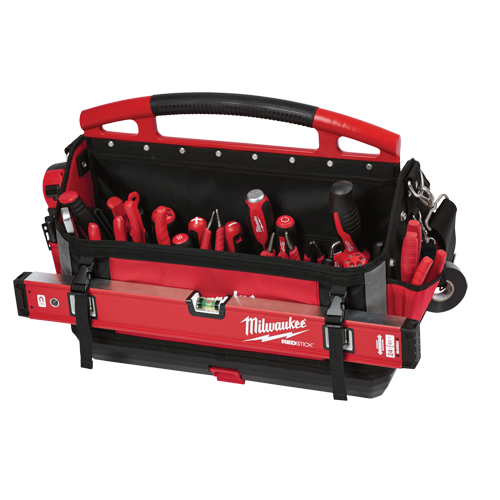Milwaukee 48-22-8320 Fourre-tout Packout, Nylon balistique, 32 pochettes, Noir/Rouge