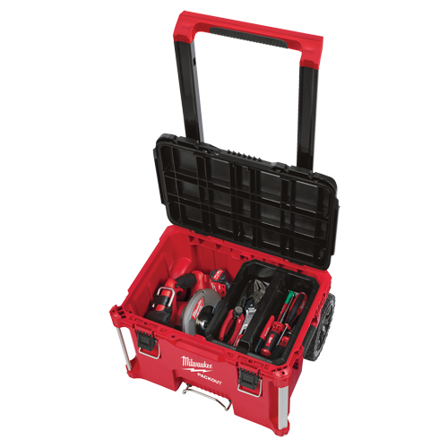 Milwaukee 48-22-8426 Packout Rolling Tool Box, 19" W x 22" D x 26" H, Black/Red