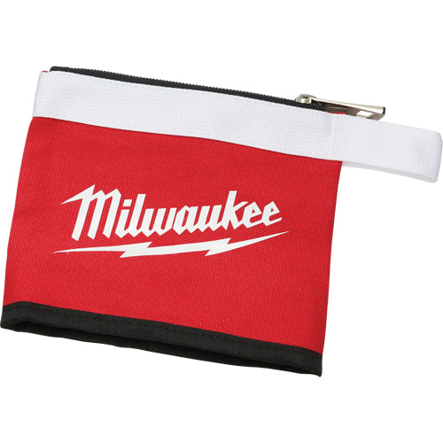 Milwaukee 48-22-8183 Multi-Size Zipper Pouches - Set of 3, Canvas, 3 Pockets, Black/Red