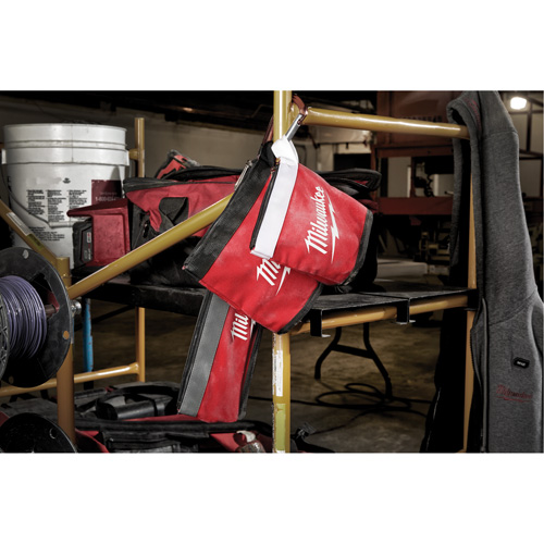 Milwaukee 48-22-8183 Multi-Size Zipper Pouches - Set of 3, Canvas, 3 Pockets, Black/Red