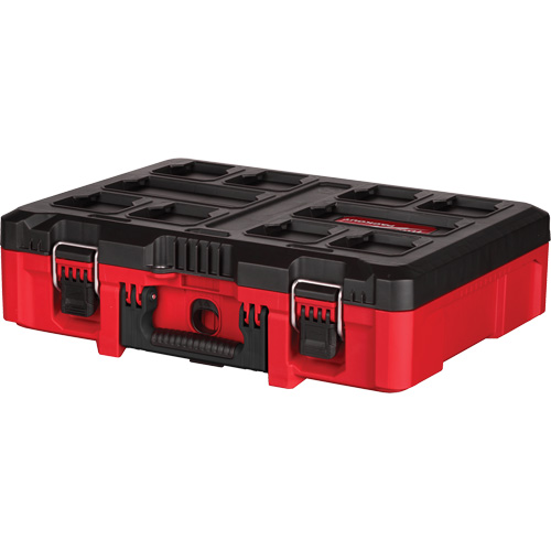Milwaukee 48-22-8450 Packout Tool Case with Customizable Insert, 20-7/10" x 15-1/5" x 6-1/5", Black/Red