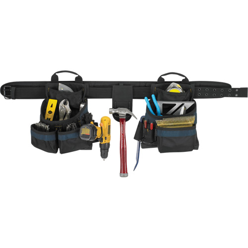 Kuny's AP-2602 Ceinture &agrave; outils pour &eacute;lectricien, Polyester, Noir