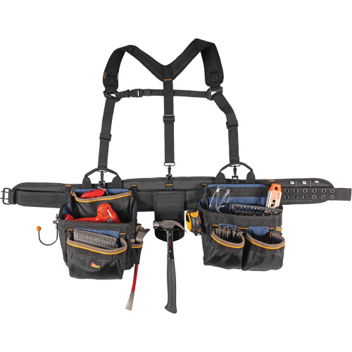 Kuny's AP-6714 Deluxe Tool Belt, Polyester, Black