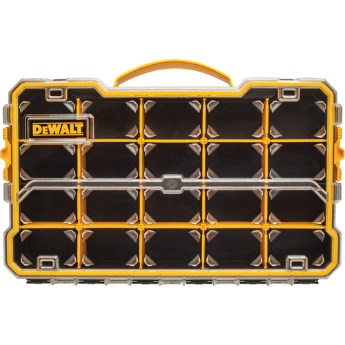 DEWALT DWST14830 Compartment Pro Organizer, 11" W x 17-5/8" D x 2-7/8" H, Black/Yellow
