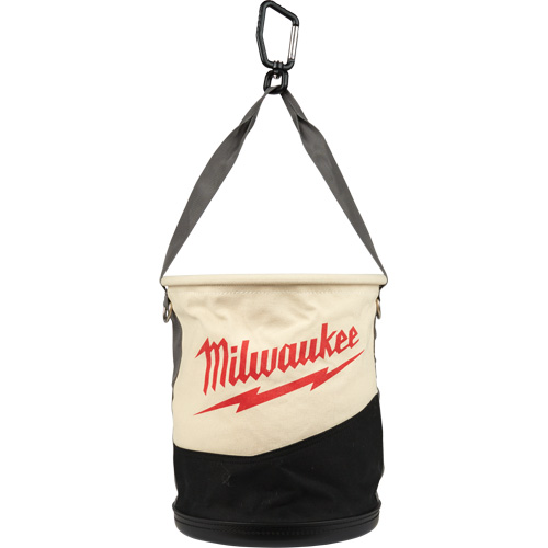 Milwaukee 48-22-8270 Seau &agrave; outils tout usage, 11-4/5" lo x 11-4/5" la x 14-3/5" h, Toile, Beige/Noir