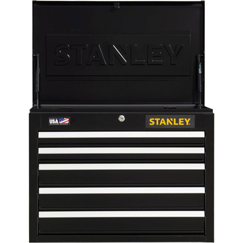 Stanley Tools STST22657BK 300 Series Tool Chest, 26" W, 5 Drawers, Black