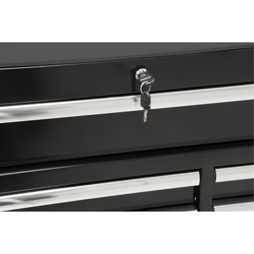 Aurora Tools TER067 Industrial Tool Cart, 11 Drawers, 41" W x 18-3/4" D x 39-1/3" H, Black