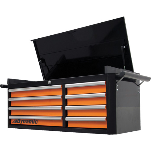 Dynamic Tools D069304 Top Chest, 42" W, 8 Drawers, Black/Orange