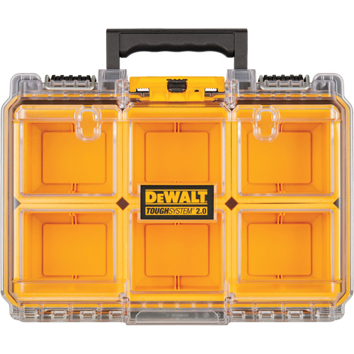 DEWALT DWST08020 ToughSystem&reg; 2.0 Deep Compact Organizer, 14-1/2" x 10-1/2" x 5-1/5", Yellow