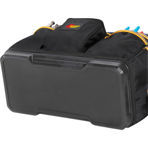 Kuny's PB1553 Sac &agrave; outils ferm&eacute; pour entrepreneurs &agrave; base moul&eacute;e, Polyester balistique, 29 pochettes, Noir/Bleu