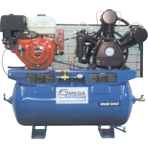 Omega Compressors TUK-1130GE Industrial Series Air Compressors - Engine Compressors, 25 Gal. (30 US Gal)
