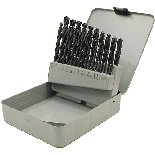 JET 570108 JET-KUT&reg; Black Oxide Drill Bit Set, 29 Pieces, High Speed Steel
