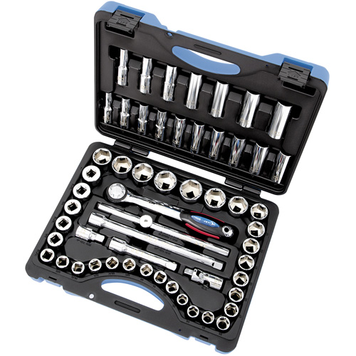 JET 600341 Jeu de douilles & cl&eacute;s &agrave; douilles m&eacute;trique/SAE &agrave; 6 pans SW1255C-6, 55 Mcx, Prise de 1/2", Profond