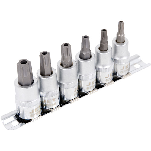 JET 601216 SS386TB Tamperproof Bit Socket Set, Torx&reg; Tamper, 3/8" Drive, 6 Pcs