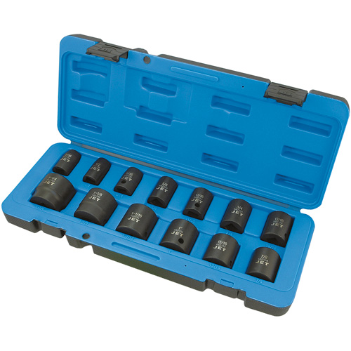JET 610321 PS1312 6-Point SAE Socket Set, 13 Pcs, Impact, 1/2" Drive Size