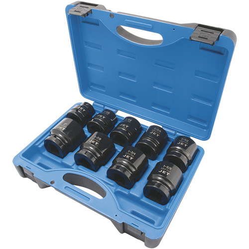 JET 610501 PS901 6-Point SAE Impact Socket Set, 9 Pcs, Impact, 1" Drive Size