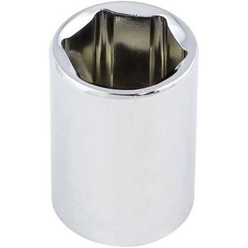 JET 670114 Douille chrom&eacute;e, Chocs, 7/16", Prise 1/4", 6 pans
