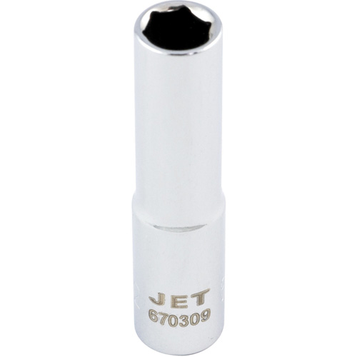 JET 670309 Douille chrom&eacute;e, 9/32", Prise 1/4", 6 pans