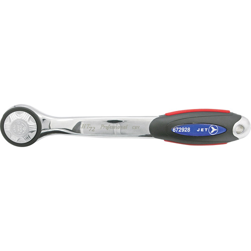 JET 672928 HT-1272 72-Tooth Ratchet Wrench, 1/2" Drive, Ergonomic Handle