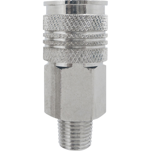 Topring 20.642 Uniquik 3-in-1 Quick Coupler, Nickel Plated Brass, 1/4", Male NPT, 150 PSI