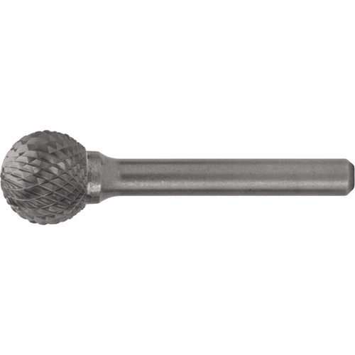 Cleveland C17536 Solid Carbide Burrs - Ball Shape, 1/2" Dia., 1/4" Shank