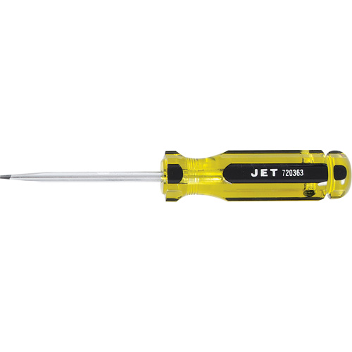 JET 720363 Tournevis &agrave; fentes avec manche g&eacute;ante SDS-3R, Tige de 3/16", Ronde, 3" lo, Prise en Plastique