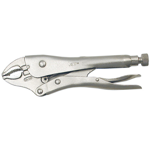 JET 730453 Super Heavy-Duty Locking Pliers with Cutter, 5" Length, Curved Jaw