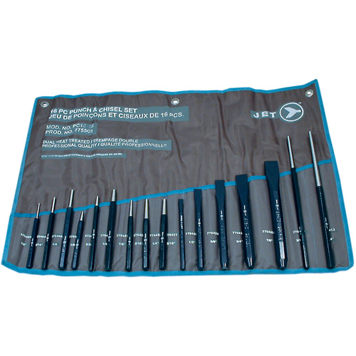 JET 775508 PC16-1S Punch & Chisel Set, 16 Pieces