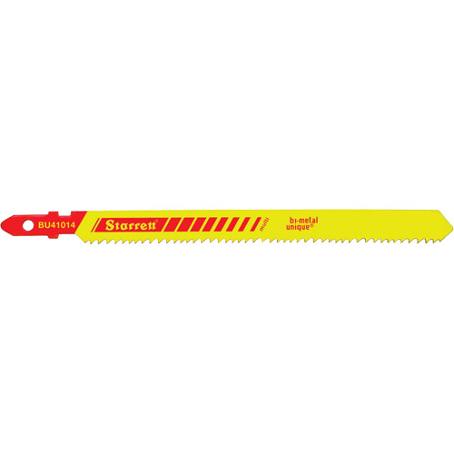 Starrett BU41014 Lames pour scie sauteuse Unified Shank, Bim&eacute;tal, 4" lo, 10-14 dents par pouce