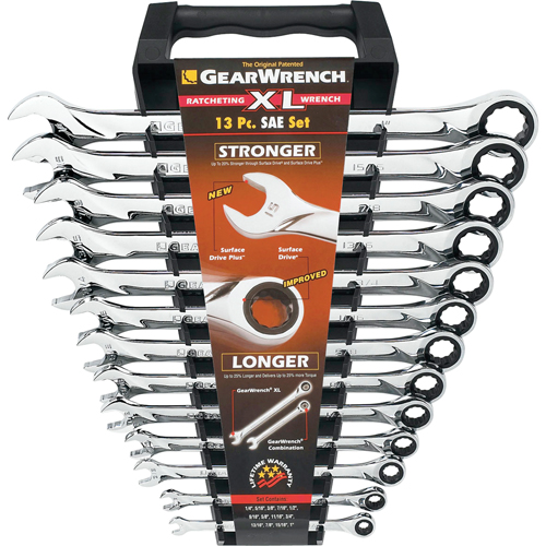 Gearwrench 85199 Jeux de cl&eacute;s &agrave; haute performance extra longues, Combinaison, 13 morceaux, Imp&eacute;rial