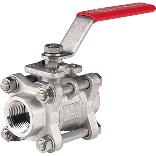 Dwyer WE02-FHD00 Three-Piece Ball Valves - Series WE02, Stainless Steel, Manual, FNPT x FNPT