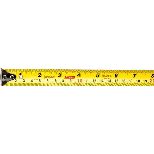 Lufkin By Crescent AL748CMEN Rubans &agrave; mesurer Autolock, 1" x 26'/8 m, Marques de goujon po/cm