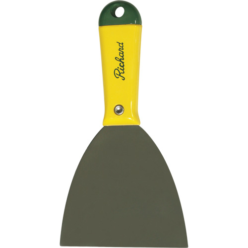 Richard H-4-S Signature Series Stiff Taping Knife, High-Carbon Steel Blade, 4" Wide, Polypropylene Handle