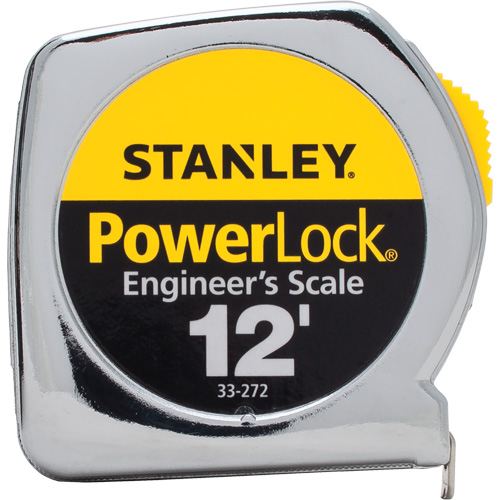 Stanley Tools 33-272 PowerLock&reg; Tape Measure, 1/2" x 12', Imperial Graduations