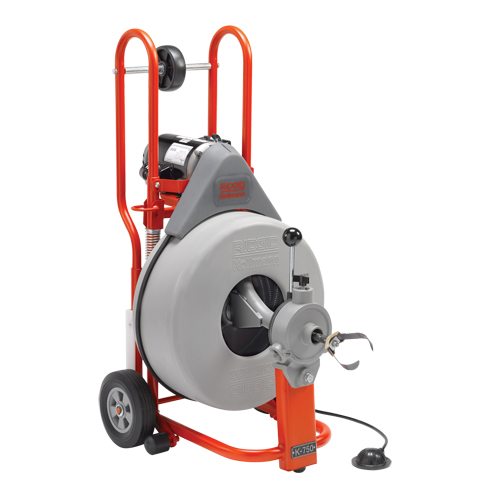 Ridgid 42007 Drum Machine Drain Cleaner K-750, Electric, 3/4" x 100'